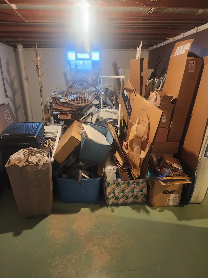 Roll-off dumpster container at job site for Yard Waste Dumpster Rental in Potomac